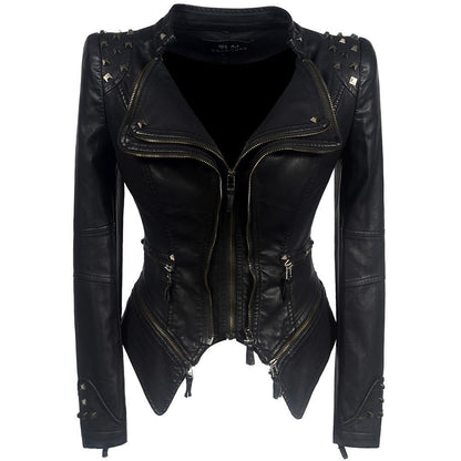 Manuela | Giacca biker slim in similpelle