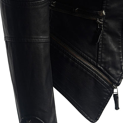 Manuela | Giacca biker slim in similpelle