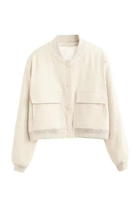 Maria | College-stijl button-up korte jas