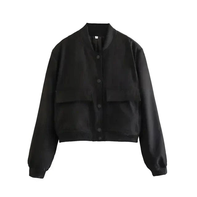 Maria | College-stijl button-up korte jas