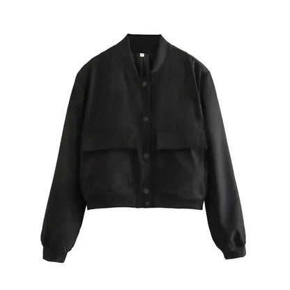 Maria | College-stijl button-up korte jas