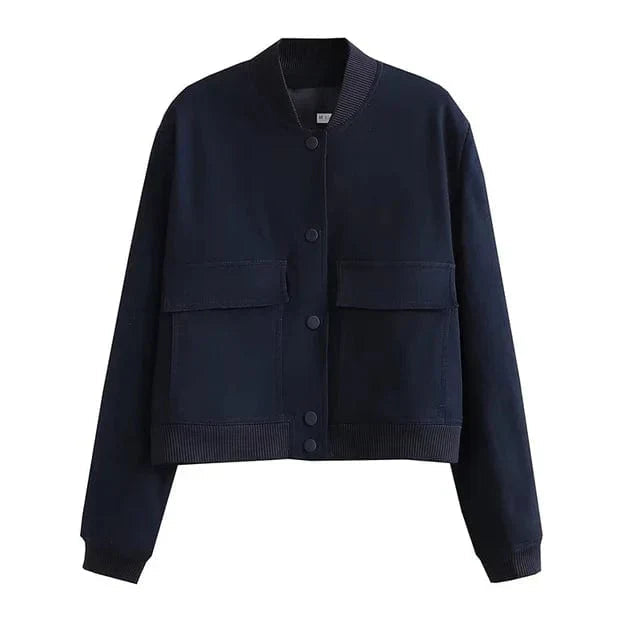 Maria | College-stijl button-up korte jas