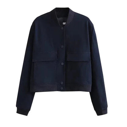 Maria | College-stijl button-up korte jas
