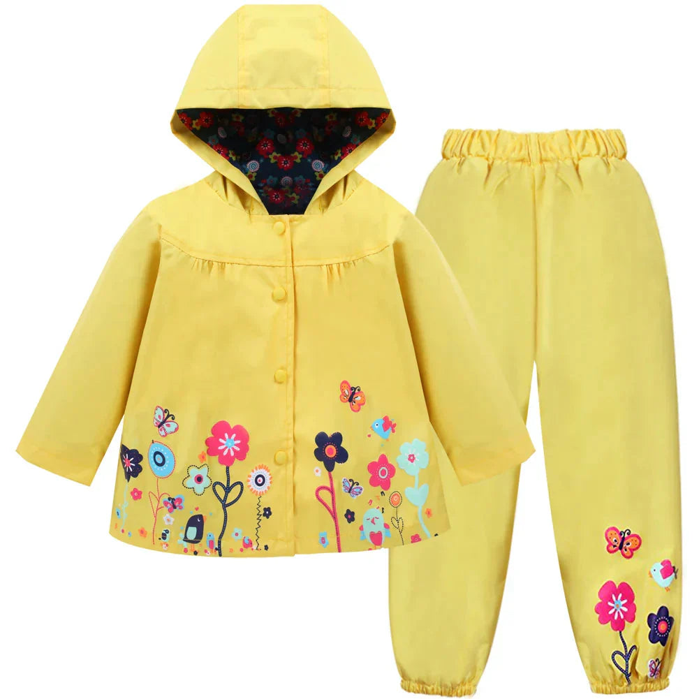 Kinder Regenpak Waterdicht met Capuchon en Broek - Mode Vibes