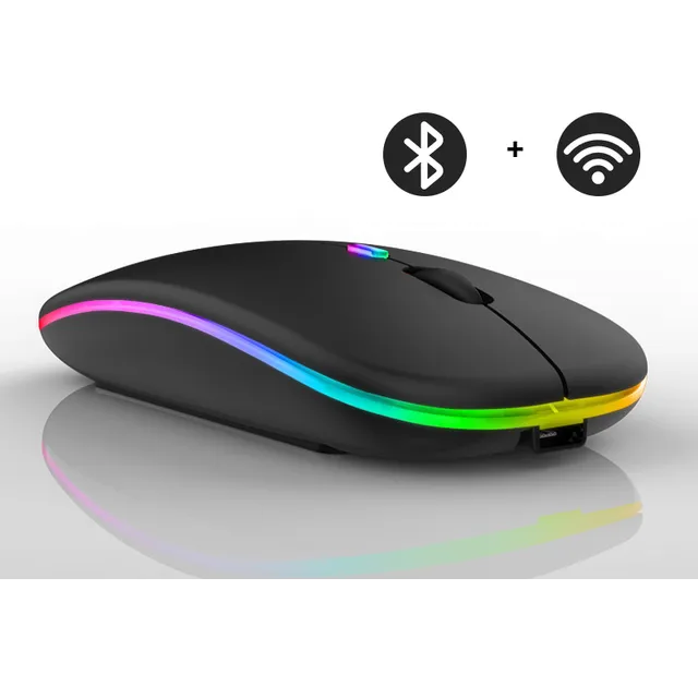 Bluetooth Muis Draadloos Oplaadbaar met LED Verlichting