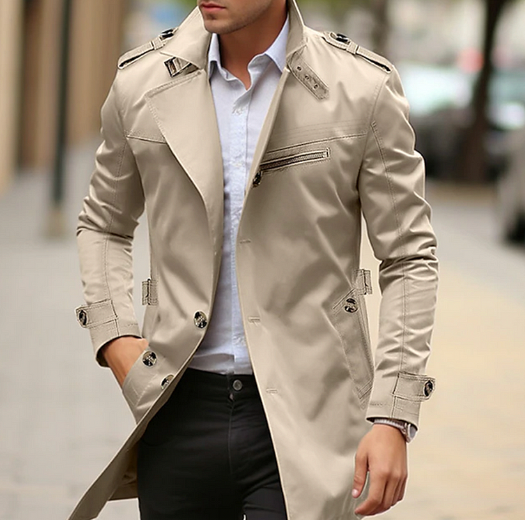 Heren Trenchcoat Elegante Kwaliteit Waterdicht - Mode Vibes