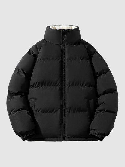 Puffer Jas Heren Lichtgewicht Fleece Binnenkant Modern Design