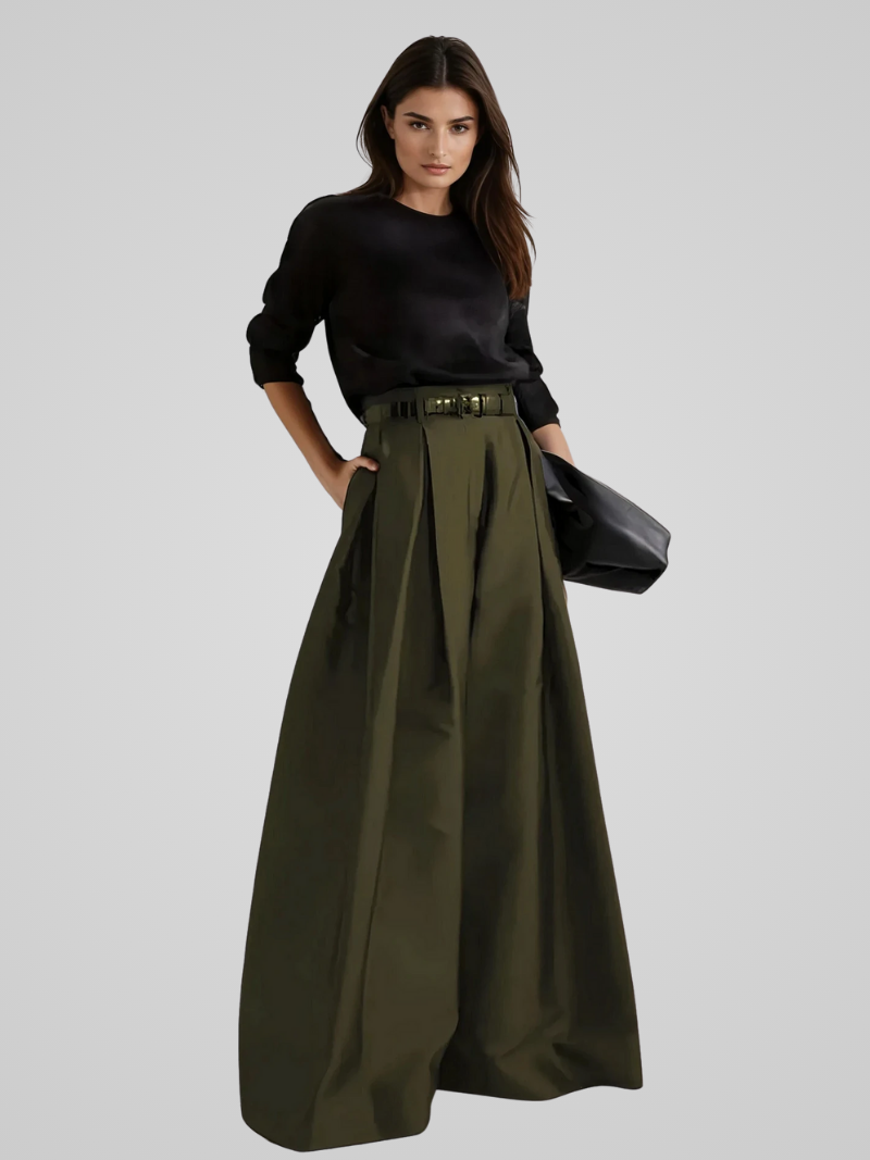 Maxi Rok-Broek Hoge Taille Elegante Jurkrok voor Vrouw