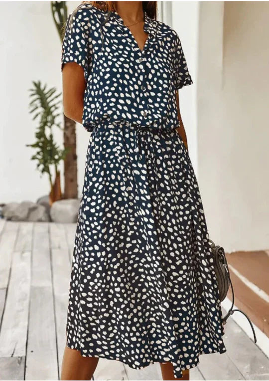 Vintage Jurk Zomerse Jurk met Bloemenprint