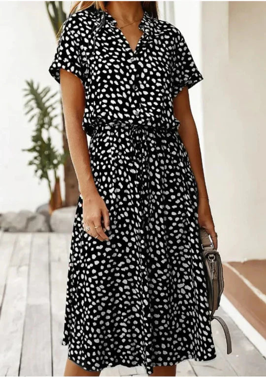 Vintage Jurk Zomerse Jurk met Bloemenprint