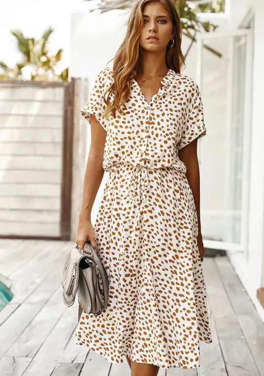 Vintage Jurk Zomerse Jurk met Bloemenprint - Mode Vibes
