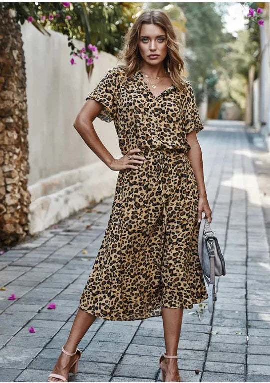 Vintage Jurk Zomerse Jurk met Bloemenprint