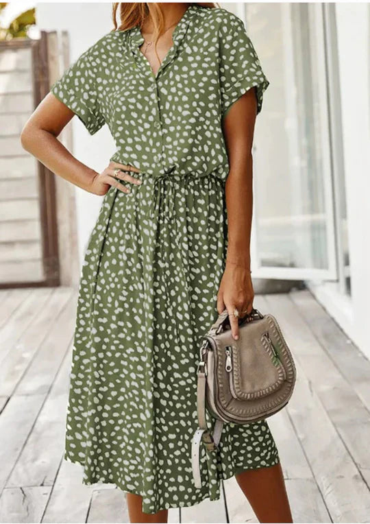 Vintage Jurk Zomerse Jurk met Bloemenprint