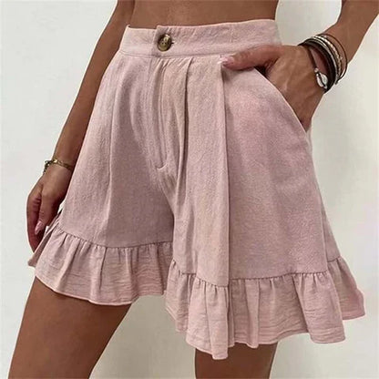 Vrouwelijke Geplooide Short Casual Zomerbroek - Mode Vibes