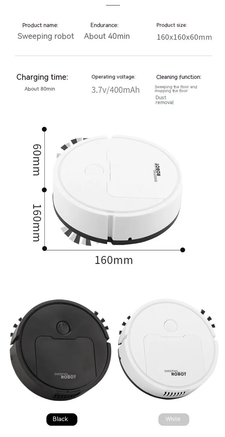 Mini Robotstofzuiger Slim en Intelligente Stofzuigmachine