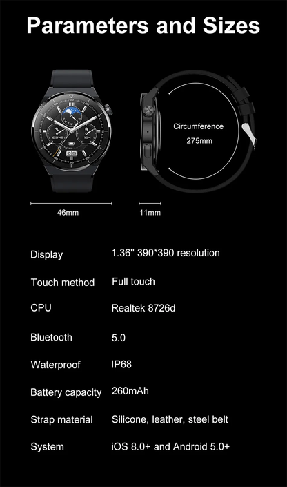 Smartwatch Met Hartslagmeter en Stijlvol Design
