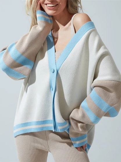 Gestreept Gebreid Vest Vintage Look Trendy