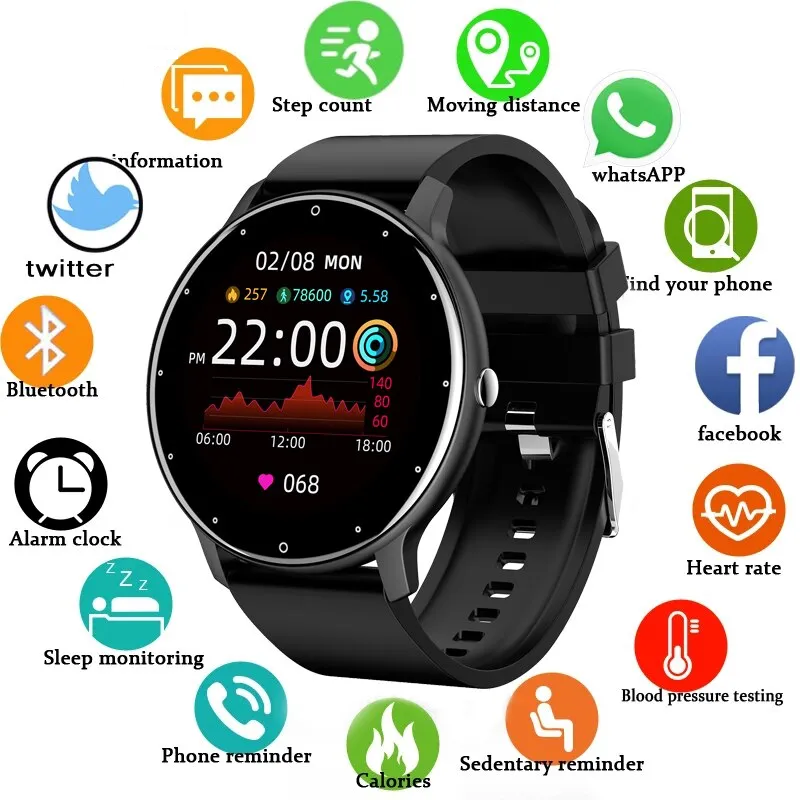 Sportieve Smartwatch met Hartslagmeter en GPS Tracker - Mode Vibes