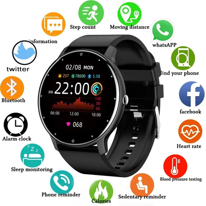 Sportieve Smartwatch met Hartslagmeter en GPS Tracker - Mode Vibes