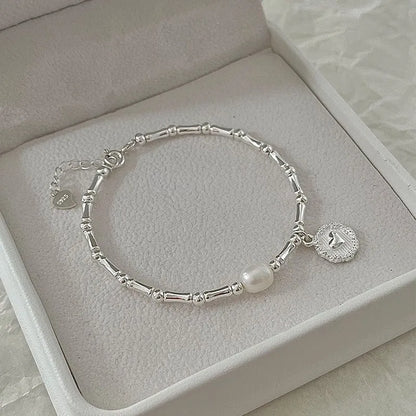 Zilveren Armband met Bamboe Knoopjes Uniek Design - Mode Vibes