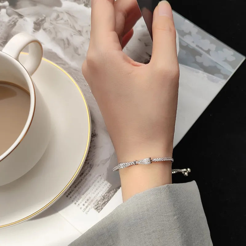 Zilveren Tennisarmband met Zirkonia Edelsteen Elegant Simpel