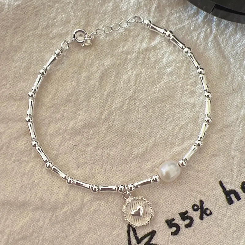 Zilveren Armband met Bamboe Knoopjes Uniek Design