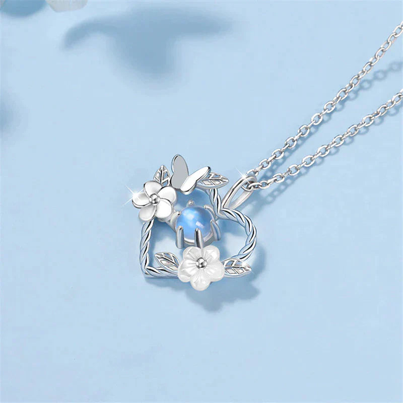 Hartvormige Ketting Zilver Gemaakt voor Vrouw