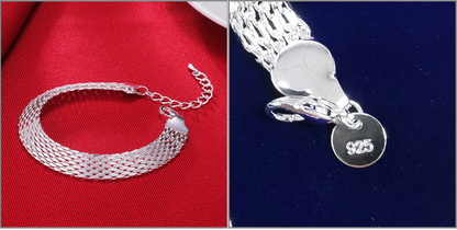 Geluksarmband Zilveren Gevlochten Armband Uniek Design