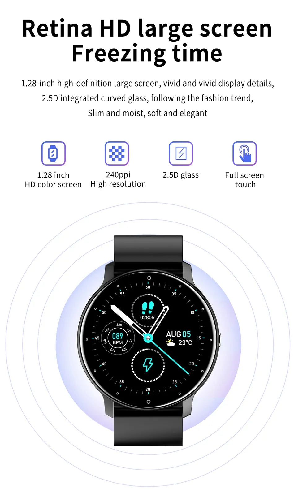 Sportieve Smartwatch met Hartslagmeter en GPS Tracker
