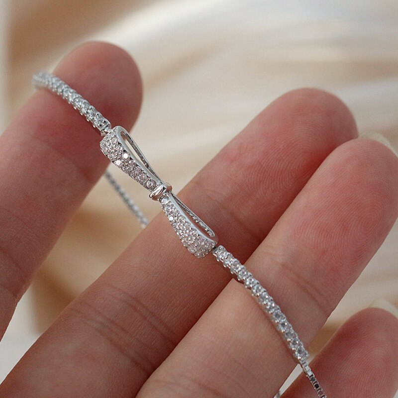 Zilveren Tennisarmband met Zirkonia Edelsteen Elegant Simpel