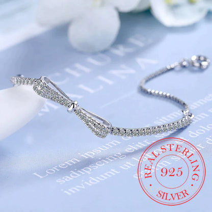 Zilveren Tennisarmband met Zirkonia Edelsteen Elegant Simpel