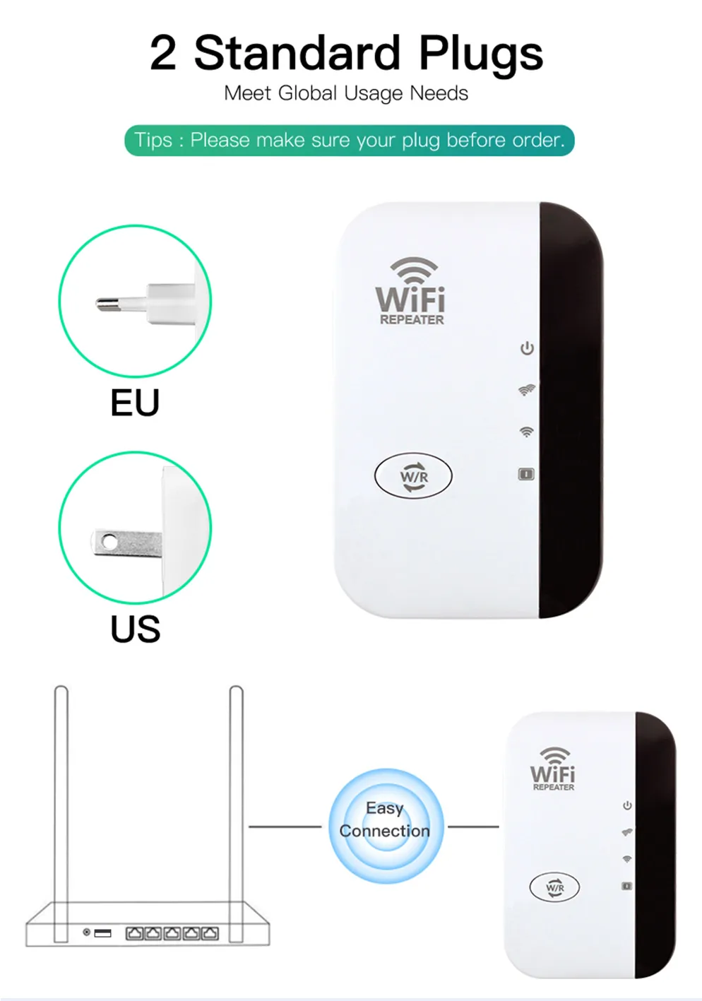 WiFi Booster Extern WiFi Versterker voor Thuis