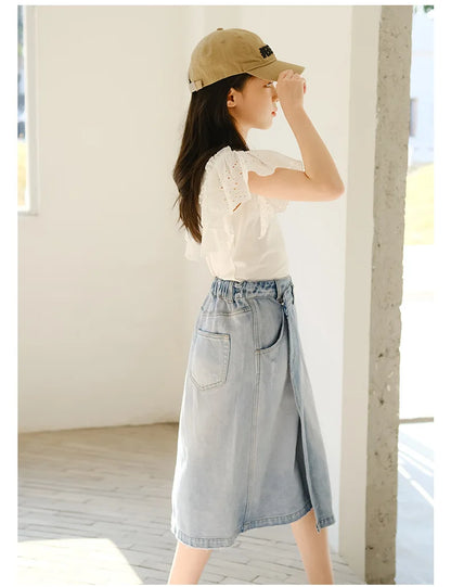 Sparkling Sun Meisjes Cowboy Halfrok