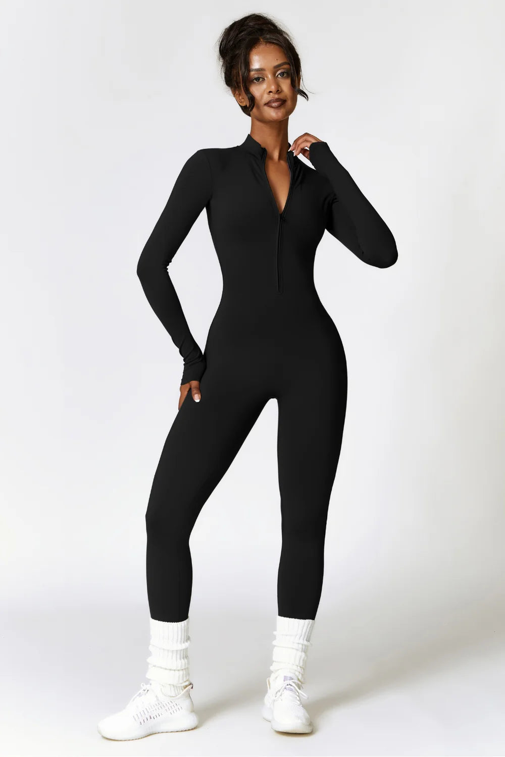 Warme Winterjumpsuit Fleece Gevoerd Stretch Stof