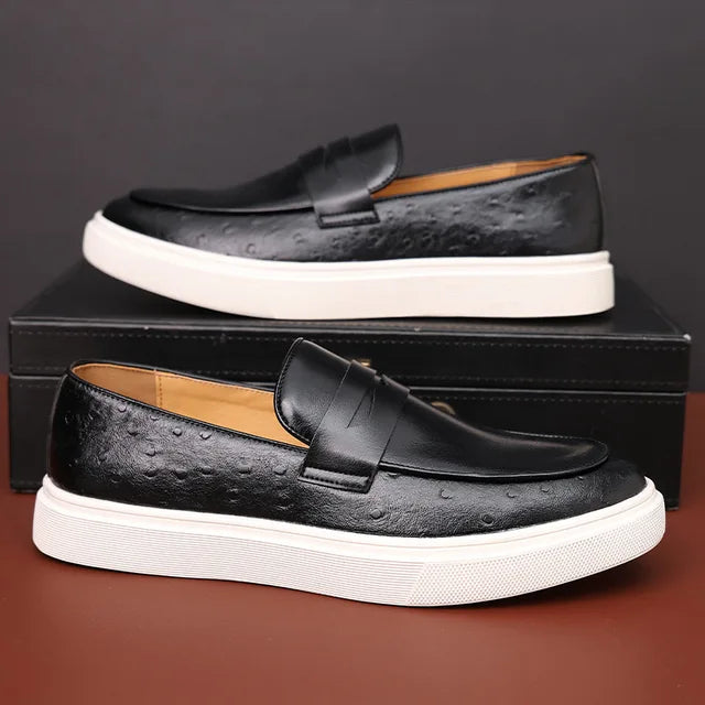 Heren Loafers Luxe Leer Zwart