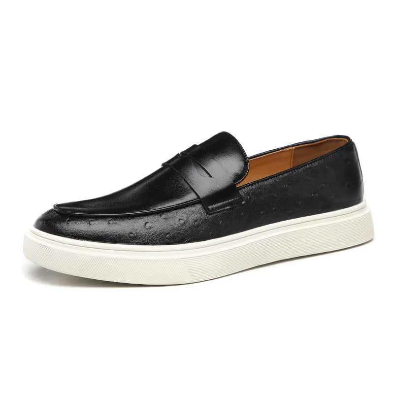 Heren Loafers Luxe Leer Zwart - Mode Vibes