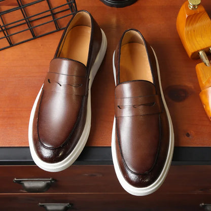 Heren Loafers Luxe Leer Zwart