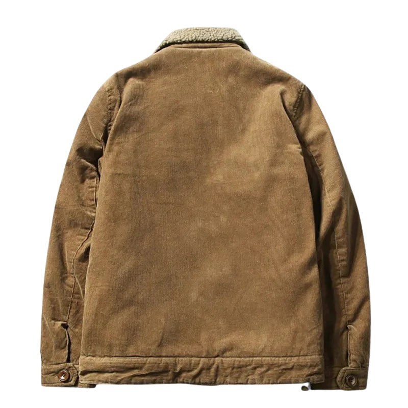 Heren Corduroy Trucker Jack met Sherpa Voering