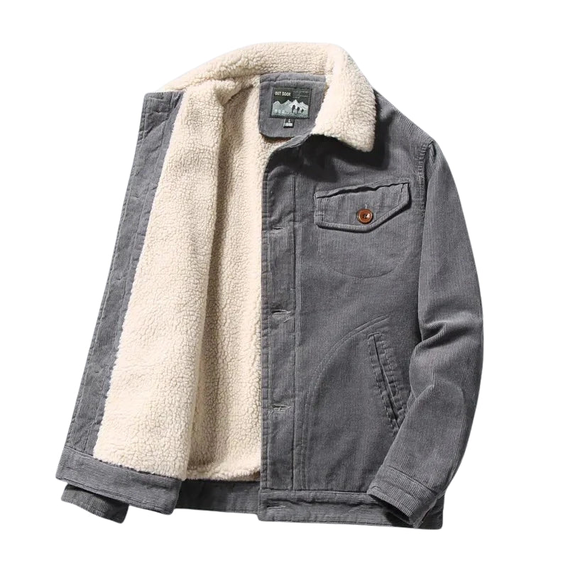 Heren Corduroy Trucker Jack met Sherpa Voering