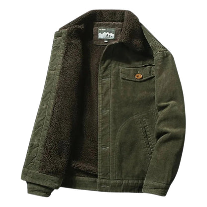 Heren Corduroy Trucker Jack met Sherpa Voering