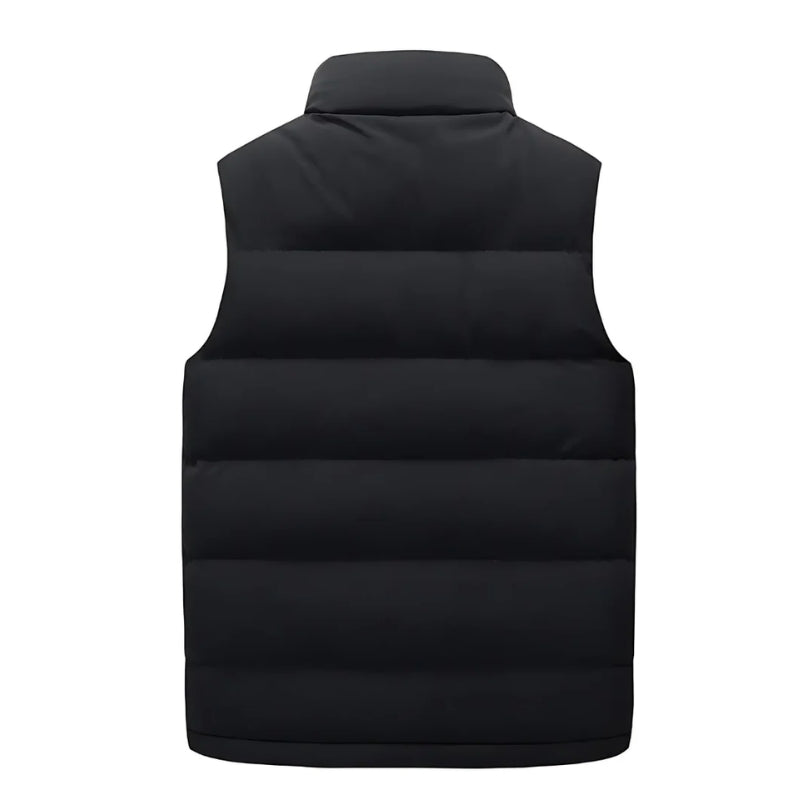 Heren Gewatteerde Bodywarmer zonder Mouwen met Ritszakken