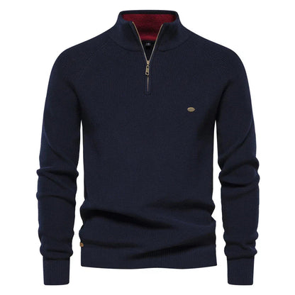 Nordwell Half Zip Trui voor Heren – Klassieke Gebreide Wolmix