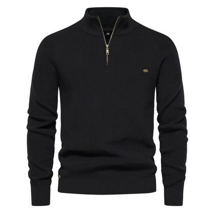 Nordwell Half Zip Trui voor Heren – Klassieke Gebreide Wolmix