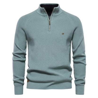 Nordwell Half Zip Trui voor Heren – Klassieke Gebreide Wolmix