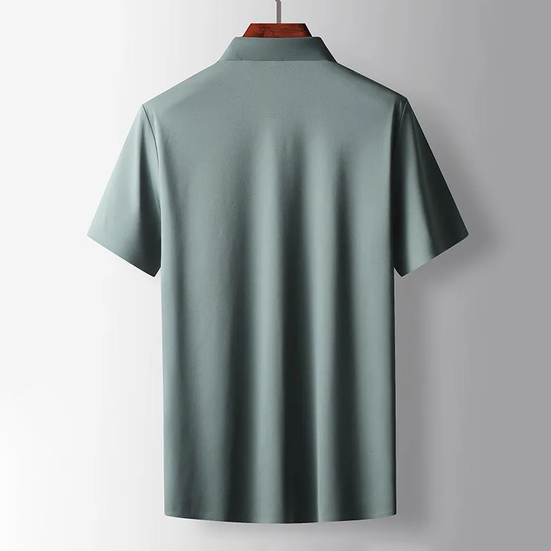 Heren Overhemd Korte Mouw – Minimalistisch Casual Shirt – Lichtgewicht Zomer Overhemd