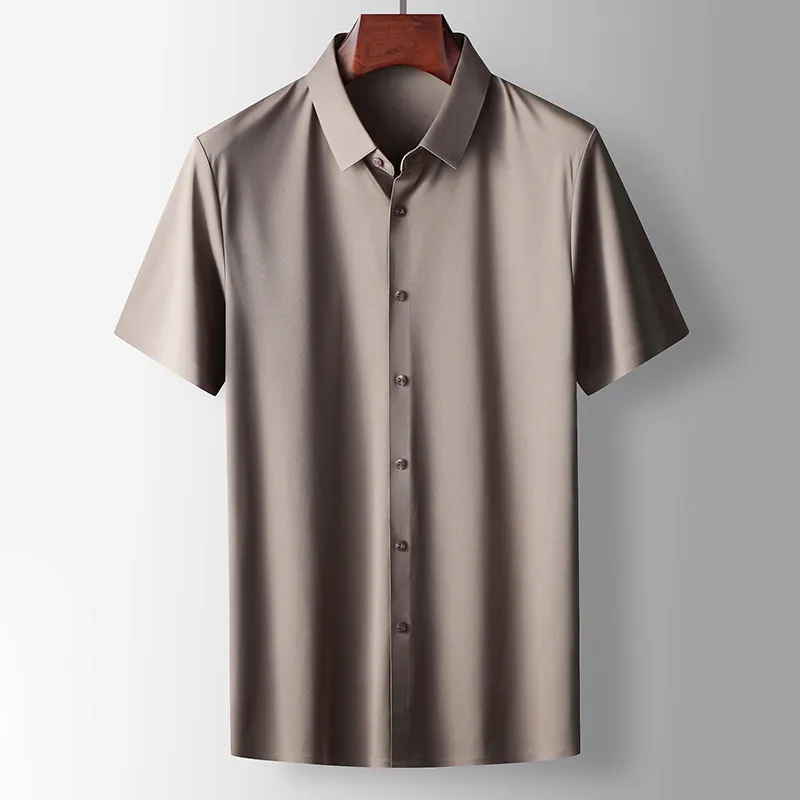 Heren Overhemd Korte Mouw – Minimalistisch Casual Shirt – Lichtgewicht Zomer Overhemd