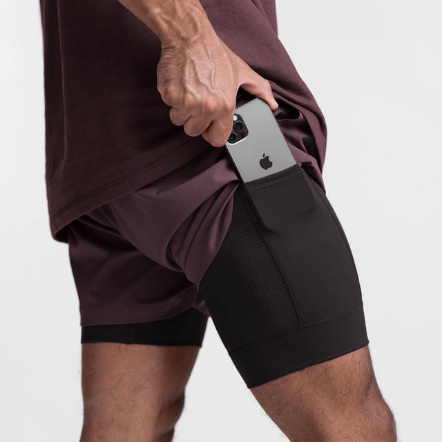 Sportshorts Met Ademend Materiaal en Zijzak voor Mannen