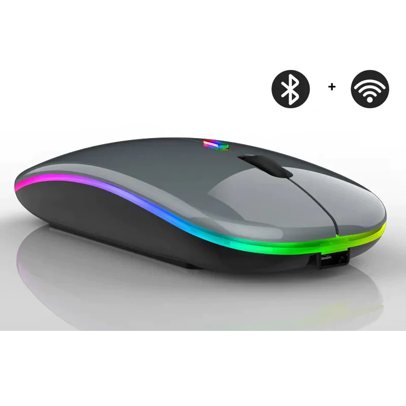 Bluetooth Muis Draadloos Oplaadbaar met LED Verlichting