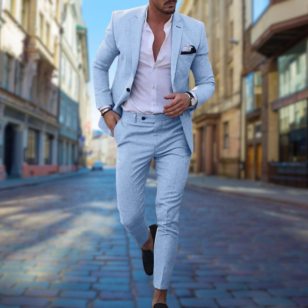 Herenpak Slim Fit Stijlvol Antraciet