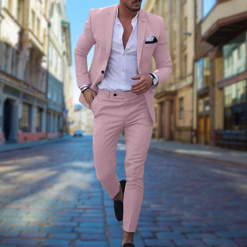 Herenpak Slim Fit Stijlvol Antraciet